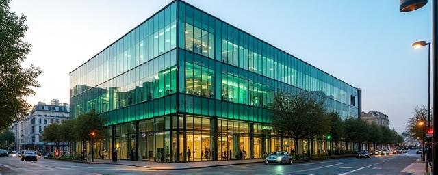 Statische Aufnahme des Bürogebäudes in der Kensington Mall, London, Standort von TITAN TRANSPORT PRODUCTION LTD